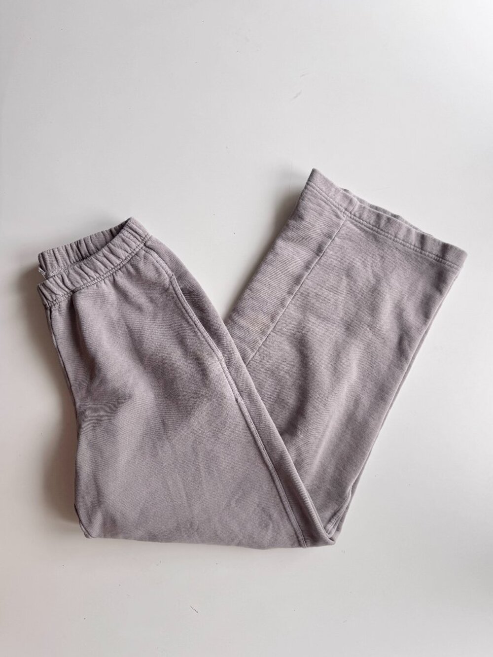 Aritzia WILFRED FREE GD Taupe Cotton Fleece Straight Leg Sweatpants, Size S